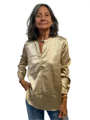 PT - Silk Mao Neck Blouse