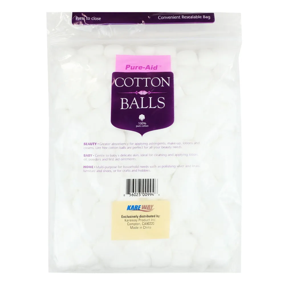 Pure-Aid 100% Cotton Balls | 300ct