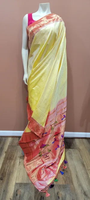 Pure Paitani Single Muniya Saree W/ Custom Blouse