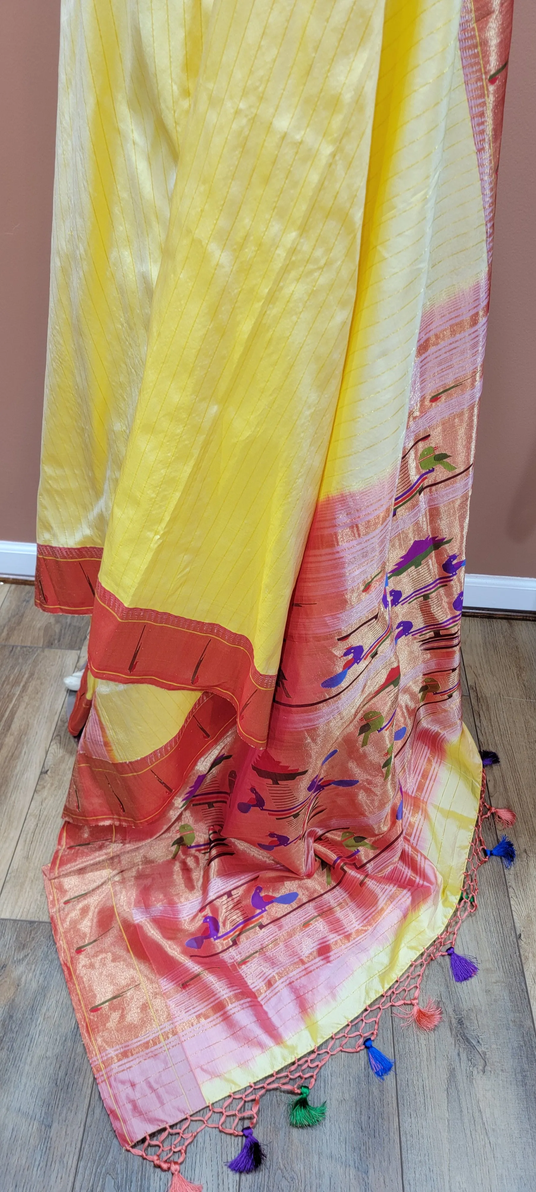 Pure Paitani Single Muniya Saree W/ Custom Blouse