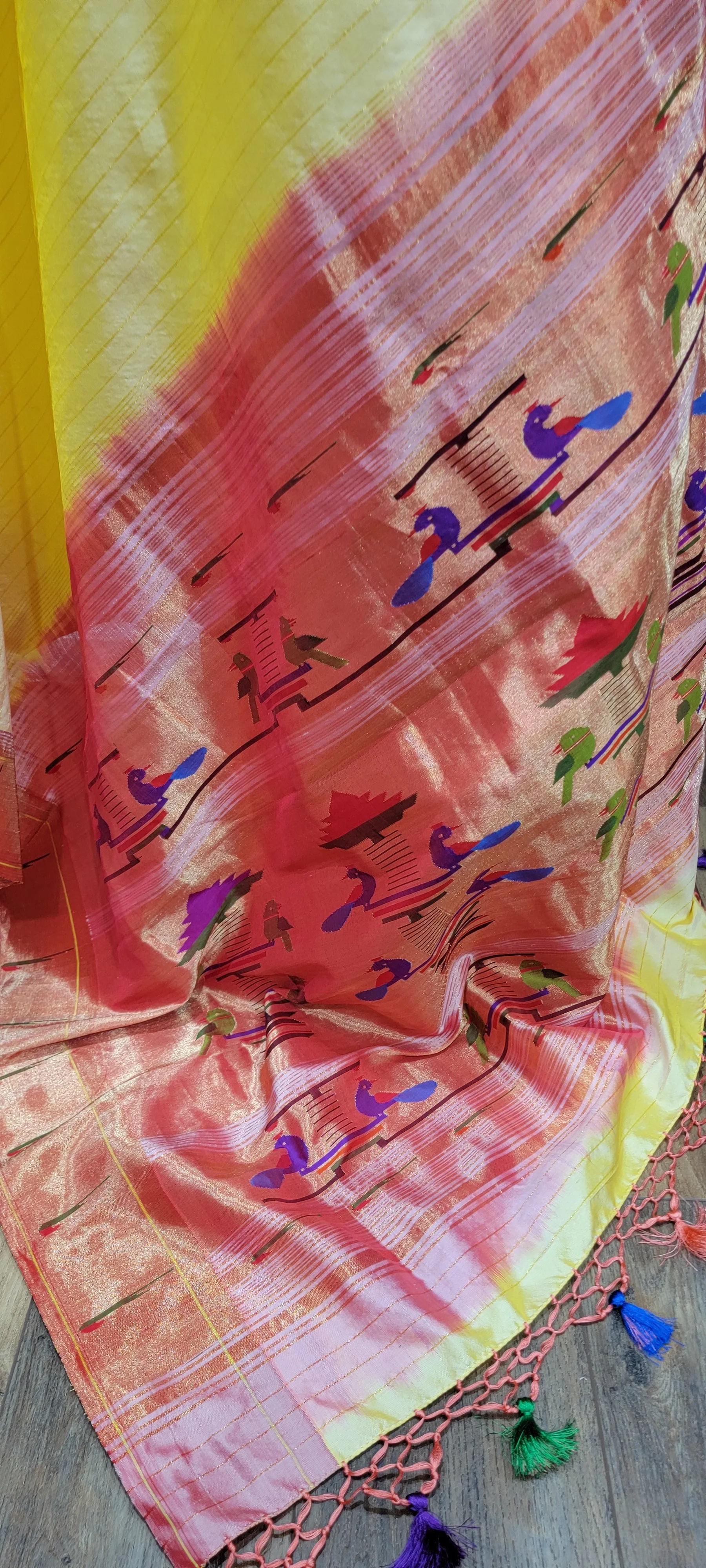 Pure Paitani Single Muniya Saree W/ Custom Blouse