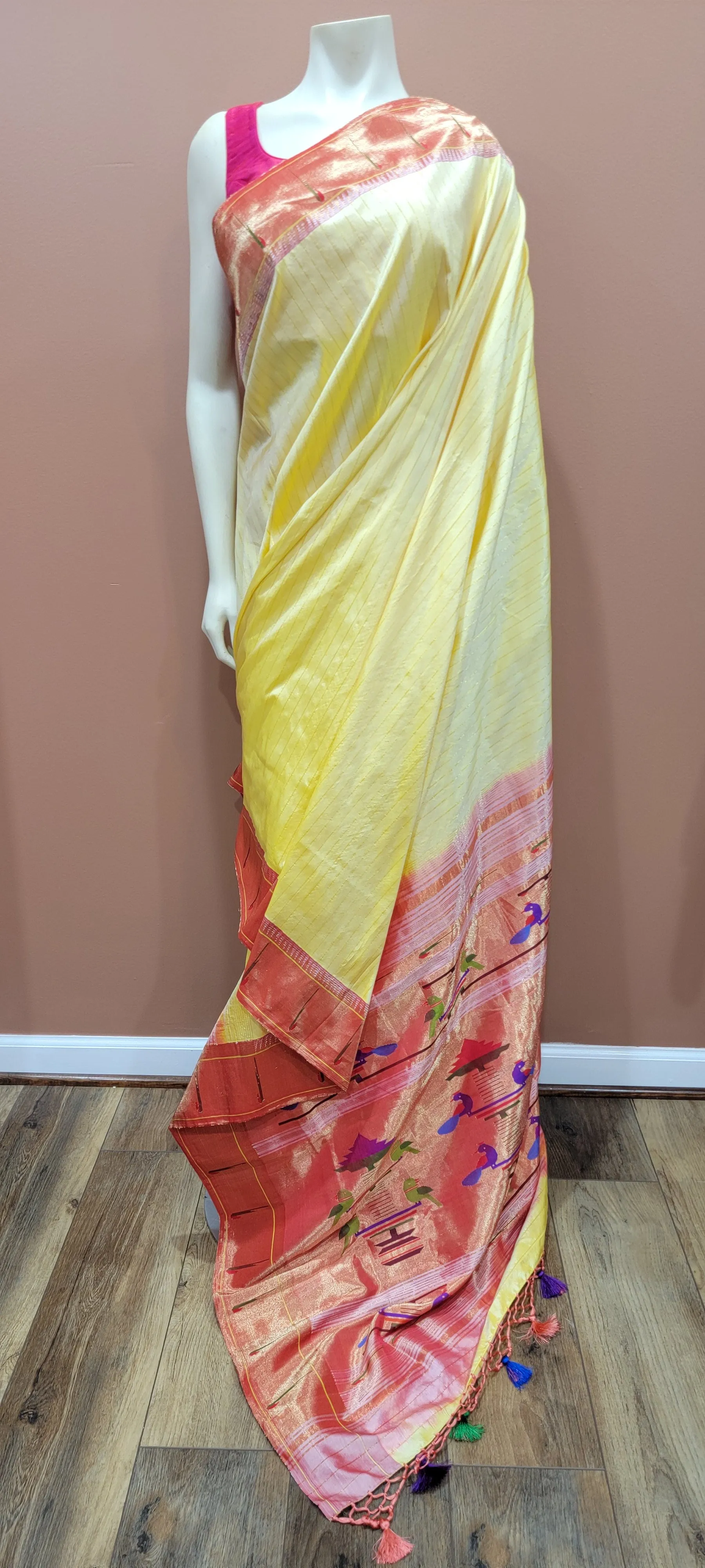 Pure Paitani Single Muniya Saree W/ Custom Blouse