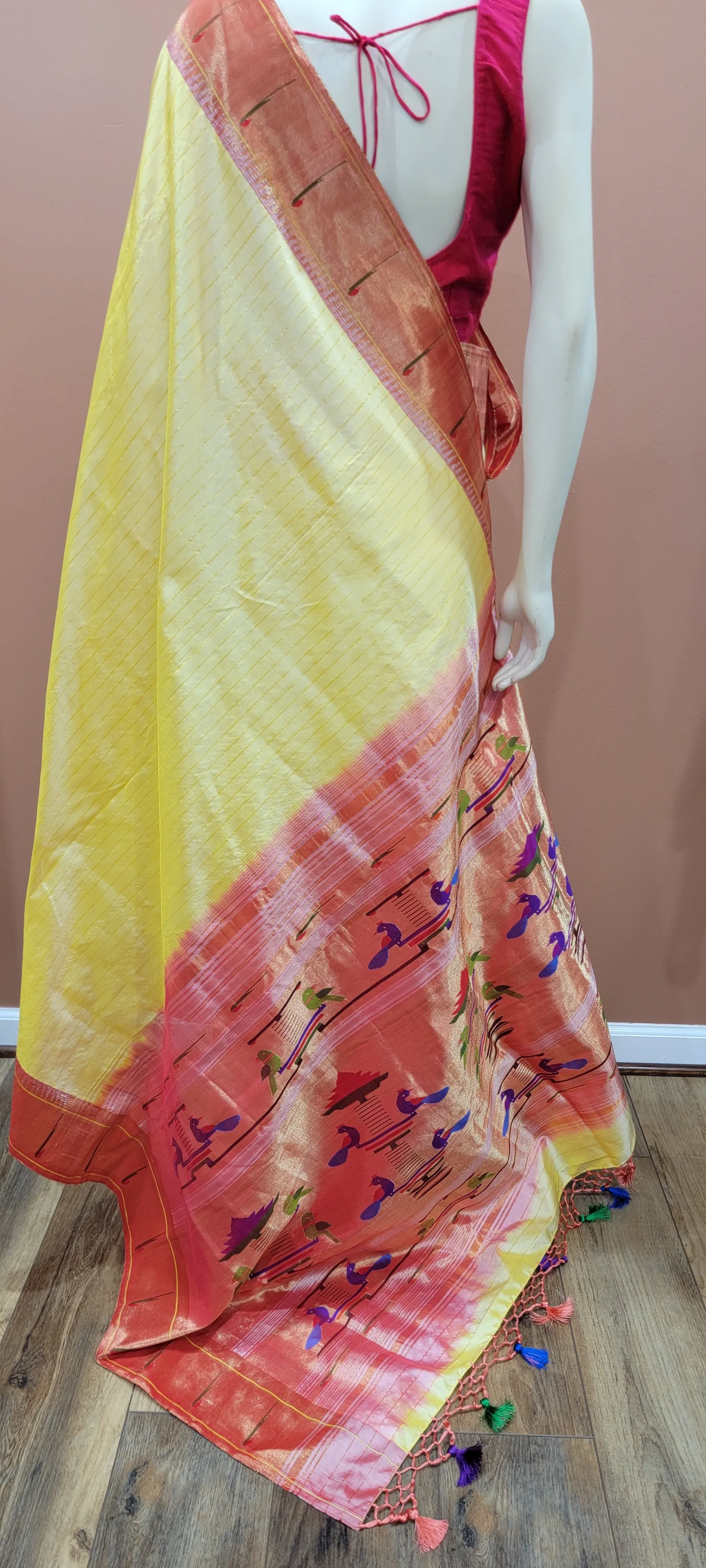 Pure Paitani Single Muniya Saree W/ Custom Blouse