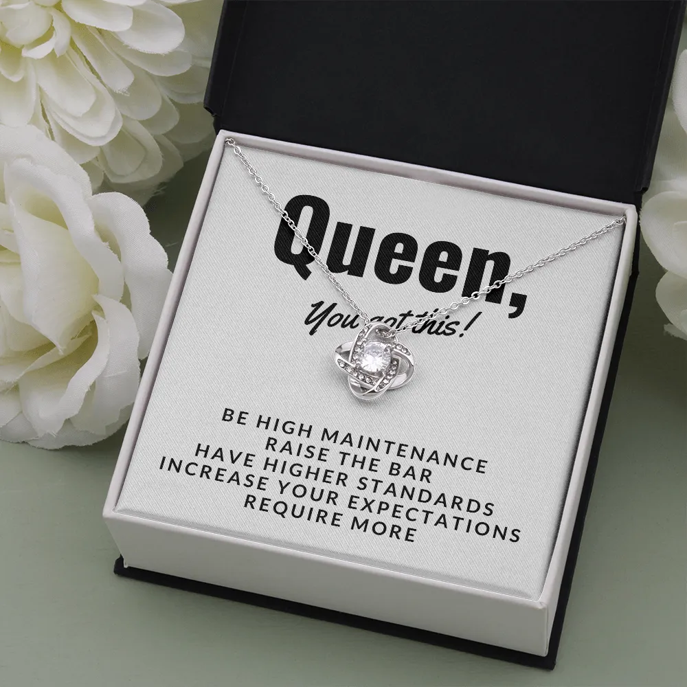 Queen, You got this-Love Knot Necklace