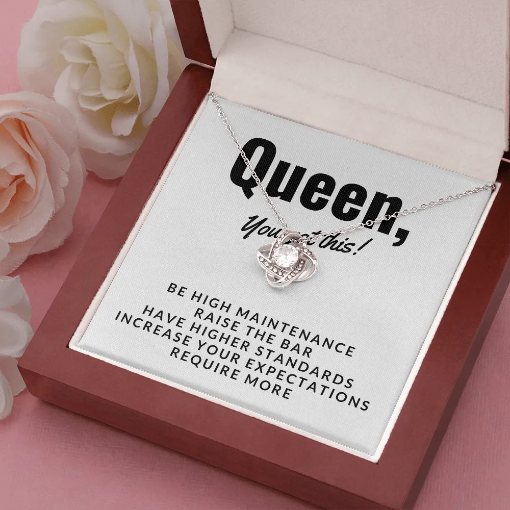 Queen, You got this-Love Knot Necklace