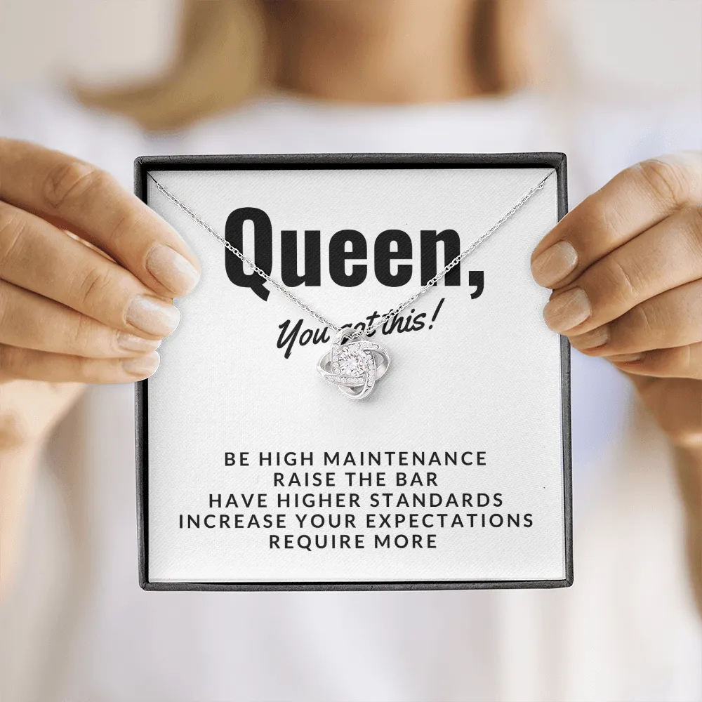 Queen, You got this-Love Knot Necklace