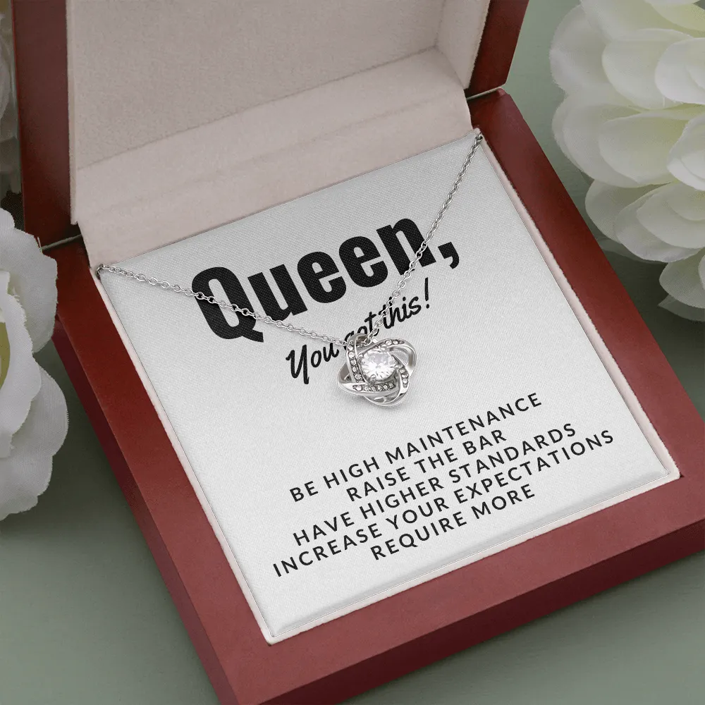 Queen, You got this-Love Knot Necklace
