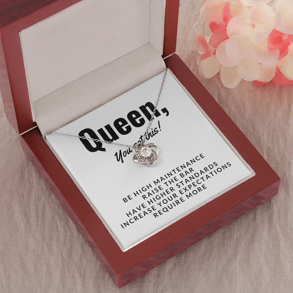 Queen, You got this-Love Knot Necklace