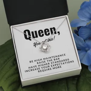Queen, You got this-Love Knot Necklace