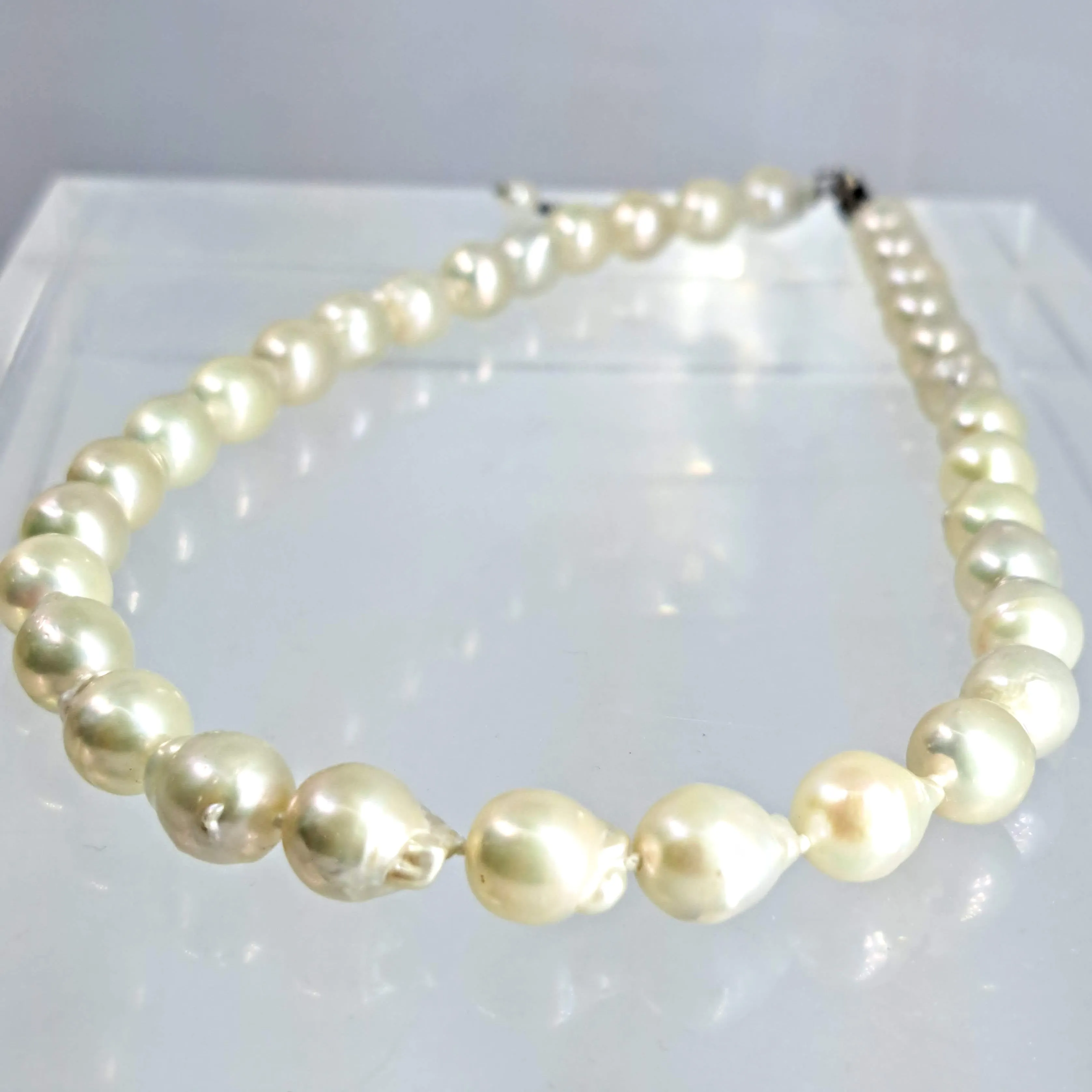 "Beautiful Billows" 18"-20" Necklace - Pearls, Sterling