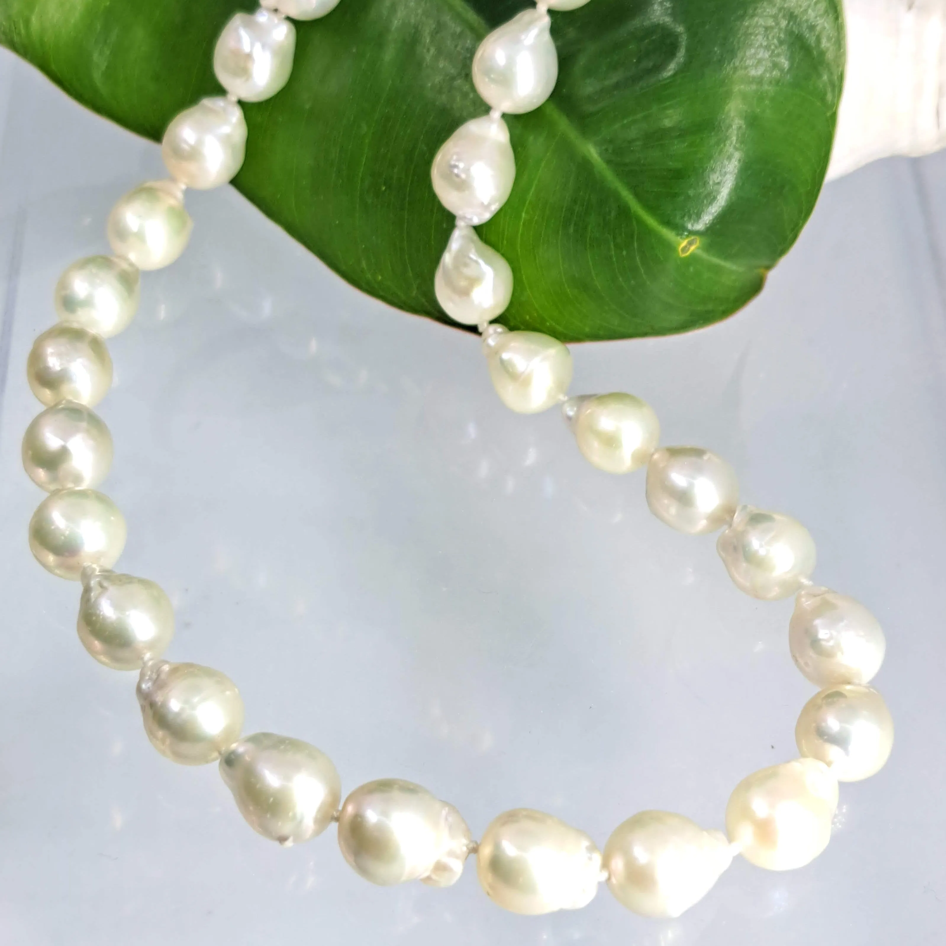 "Beautiful Billows" 18"-20" Necklace - Pearls, Sterling