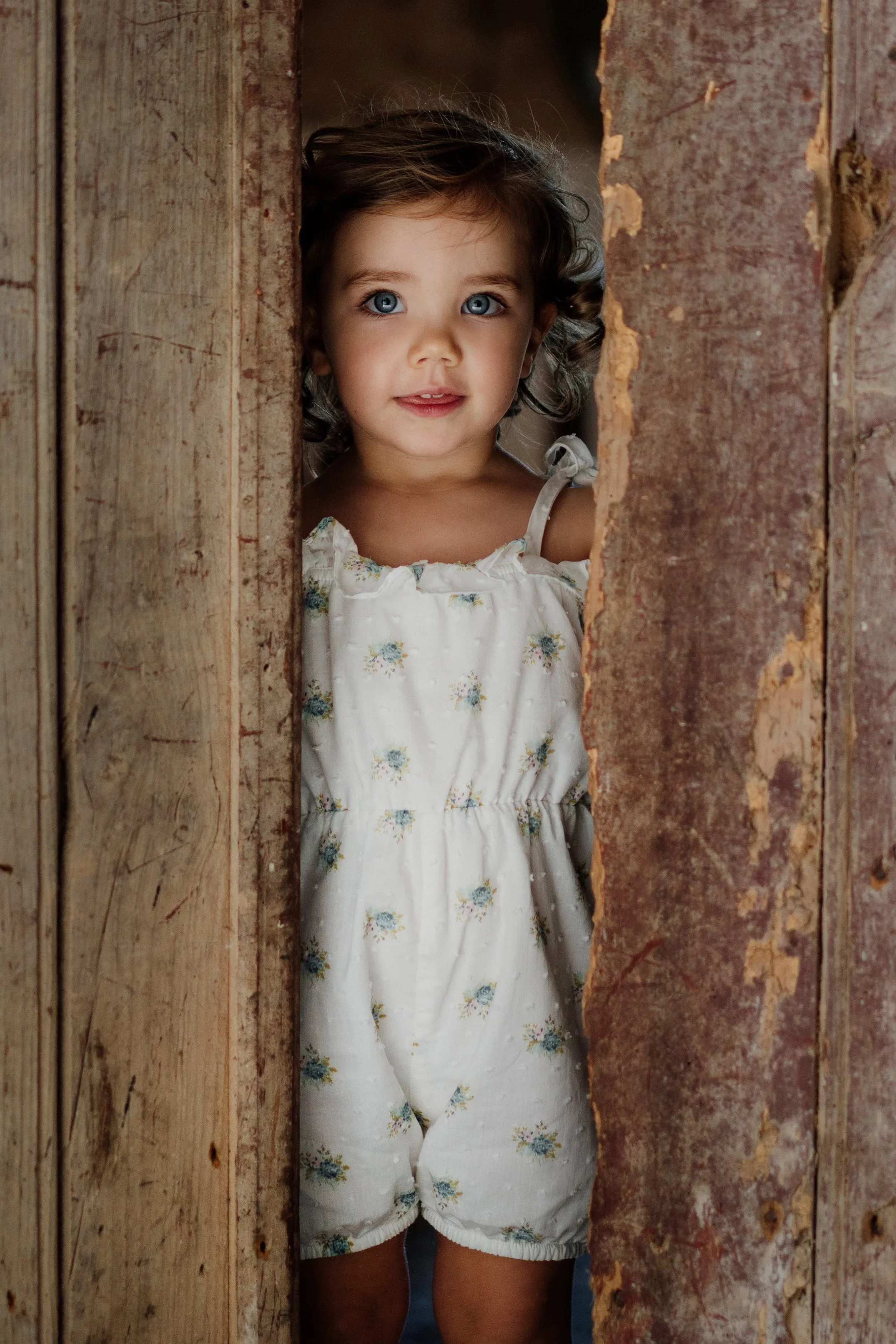 "Lettie" Soft Blue Floral Playsuit