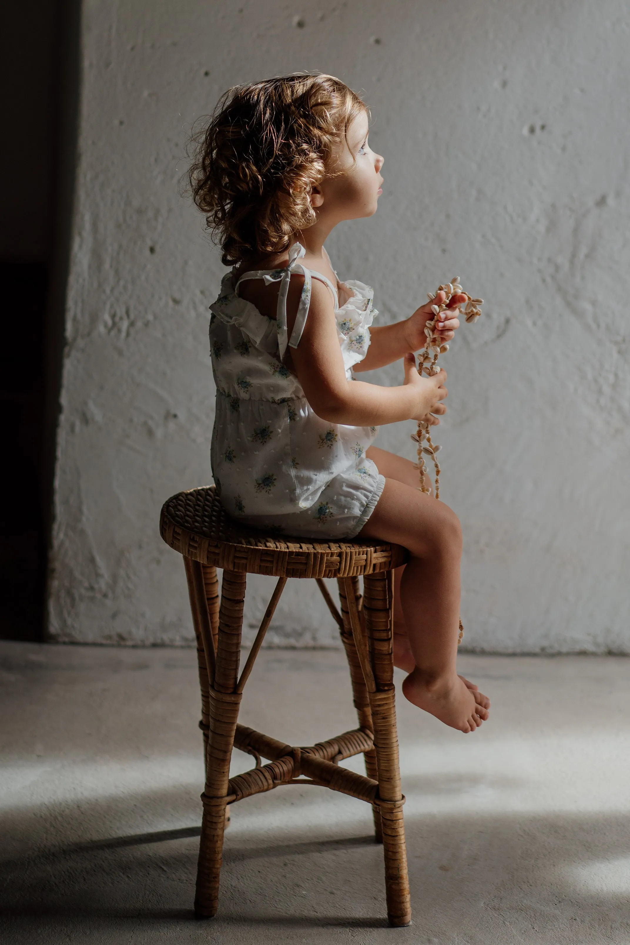 "Lettie" Soft Blue Floral Playsuit
