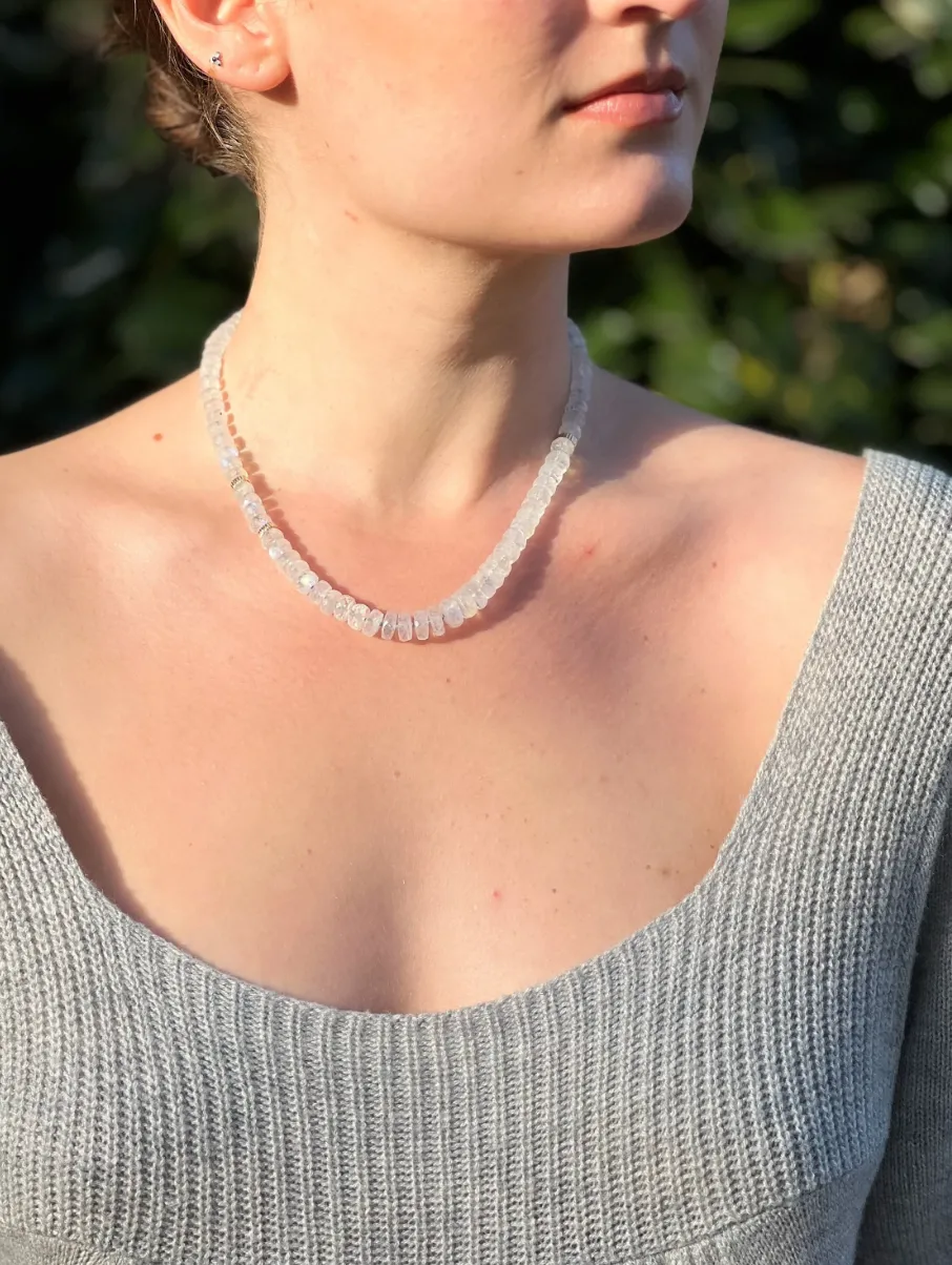 Rainbow Moonstone Necklace