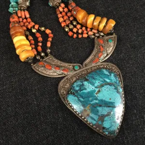 Rare Antique Tibetan 'Sharktooth' Necklace