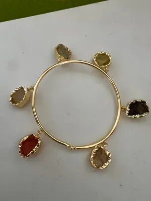 Raw Stone Bangle Cuff