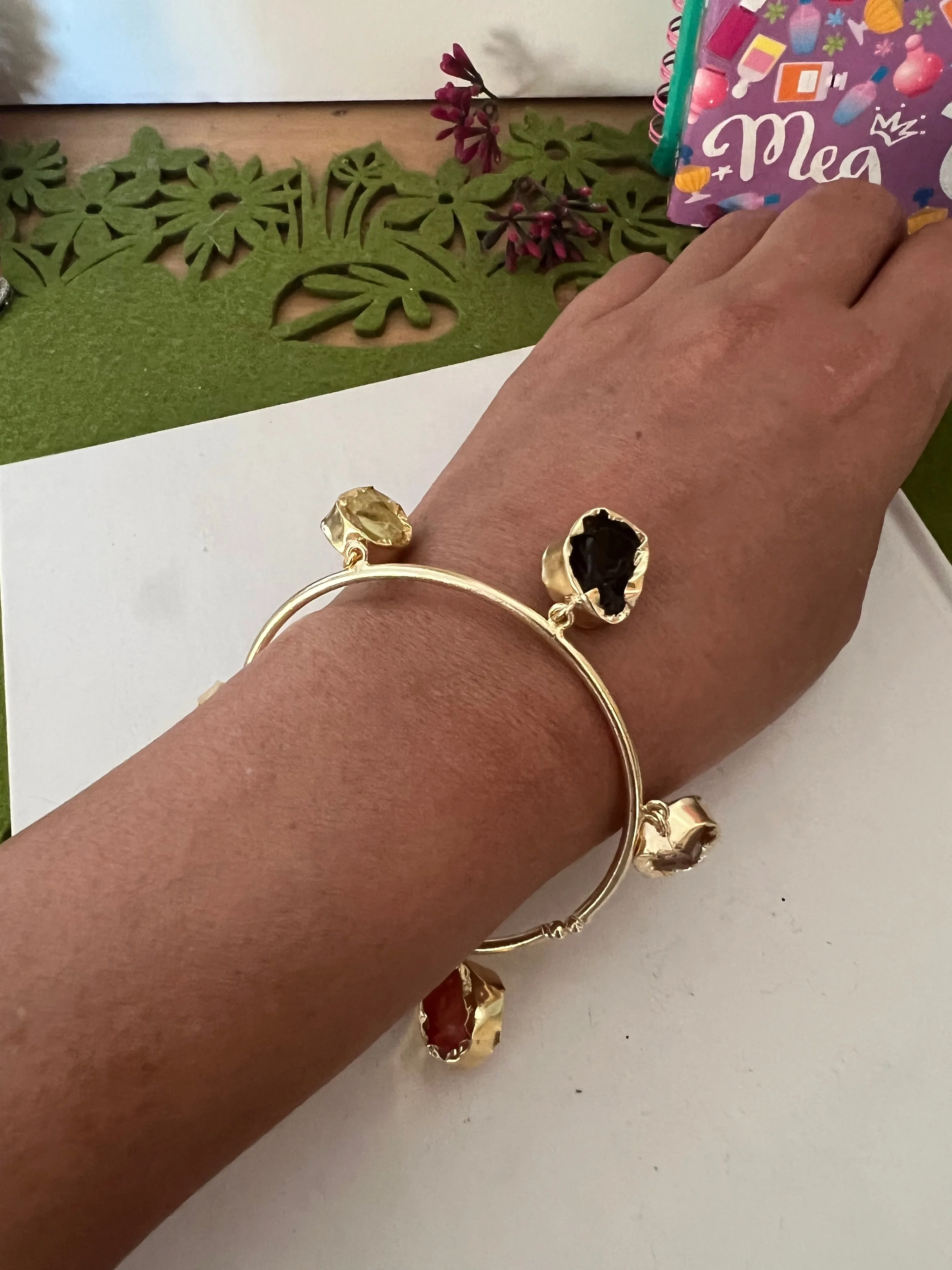 Raw Stone Bangle Cuff