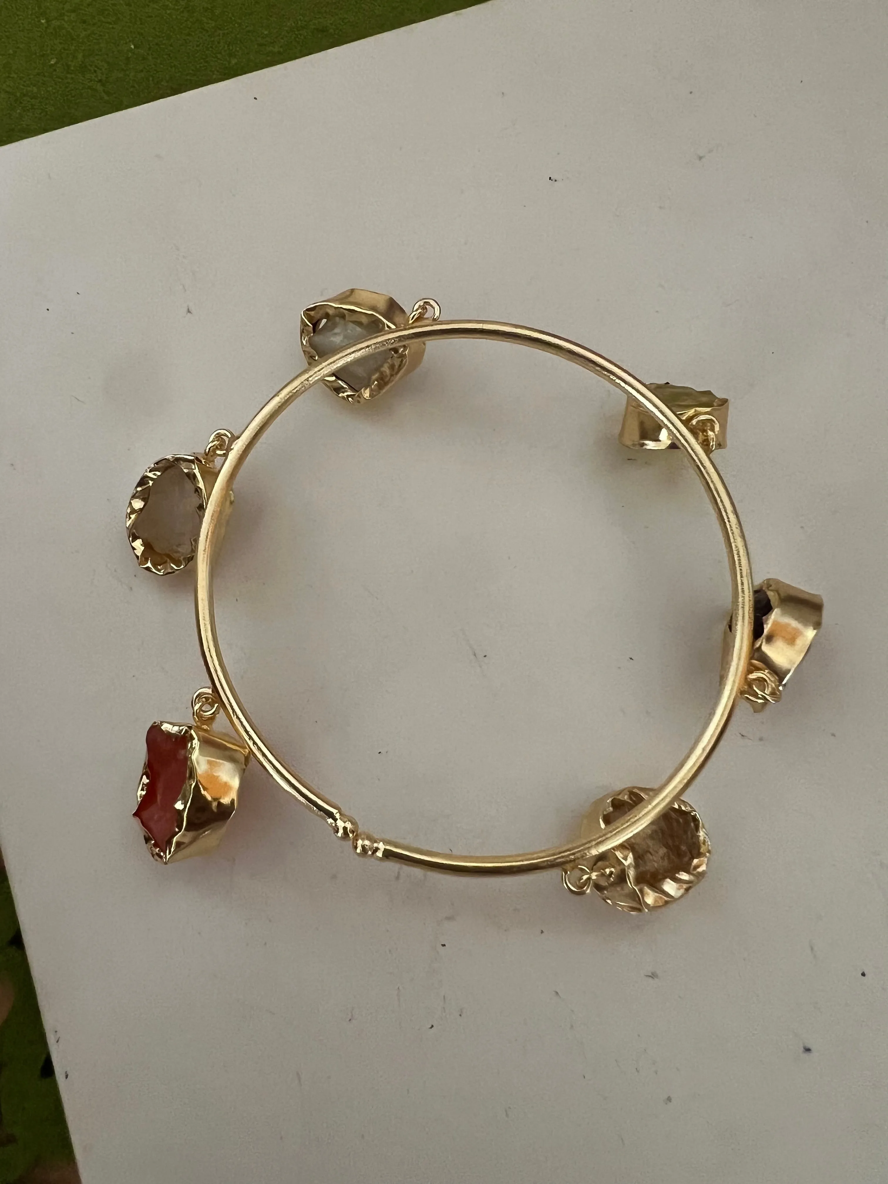 Raw Stone Bangle Cuff