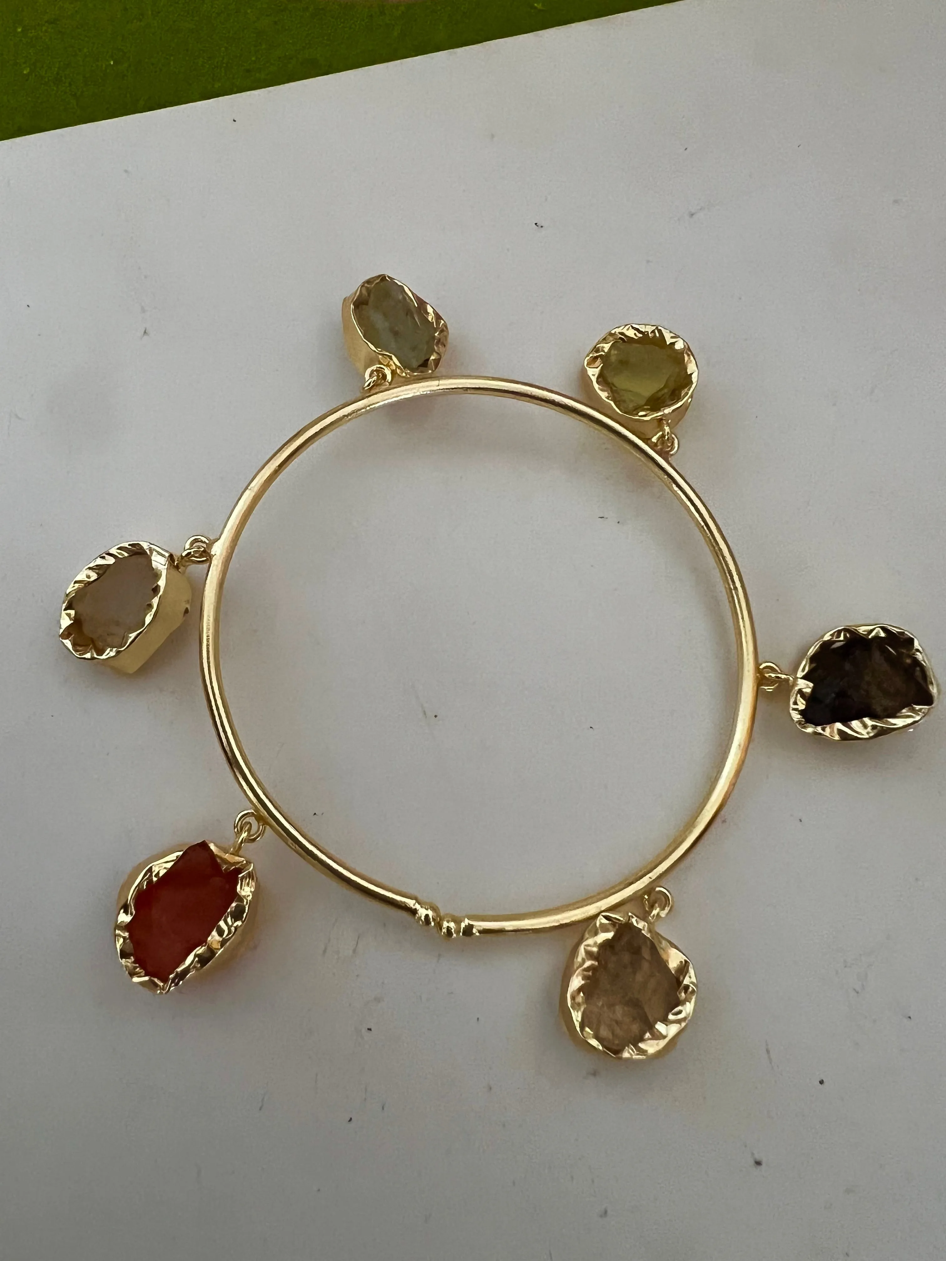 Raw Stone Bangle Cuff
