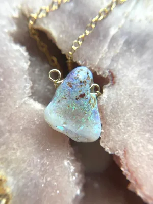 Real Raw Australian Opal Necklace