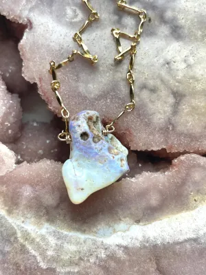 Real Raw Australian Opal Necklace