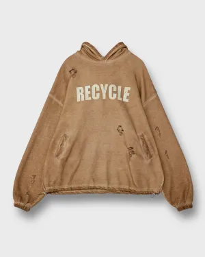 Recycle Vintage Wash Distressed Hoodie