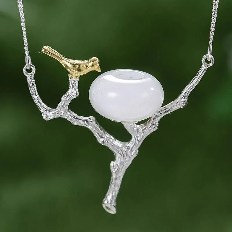 Retray Bird Necklace with Aventurine