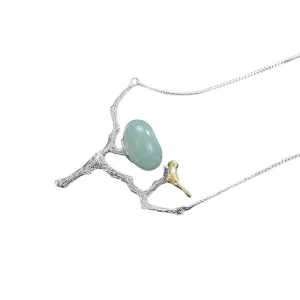 Retray Bird Necklace with Aventurine