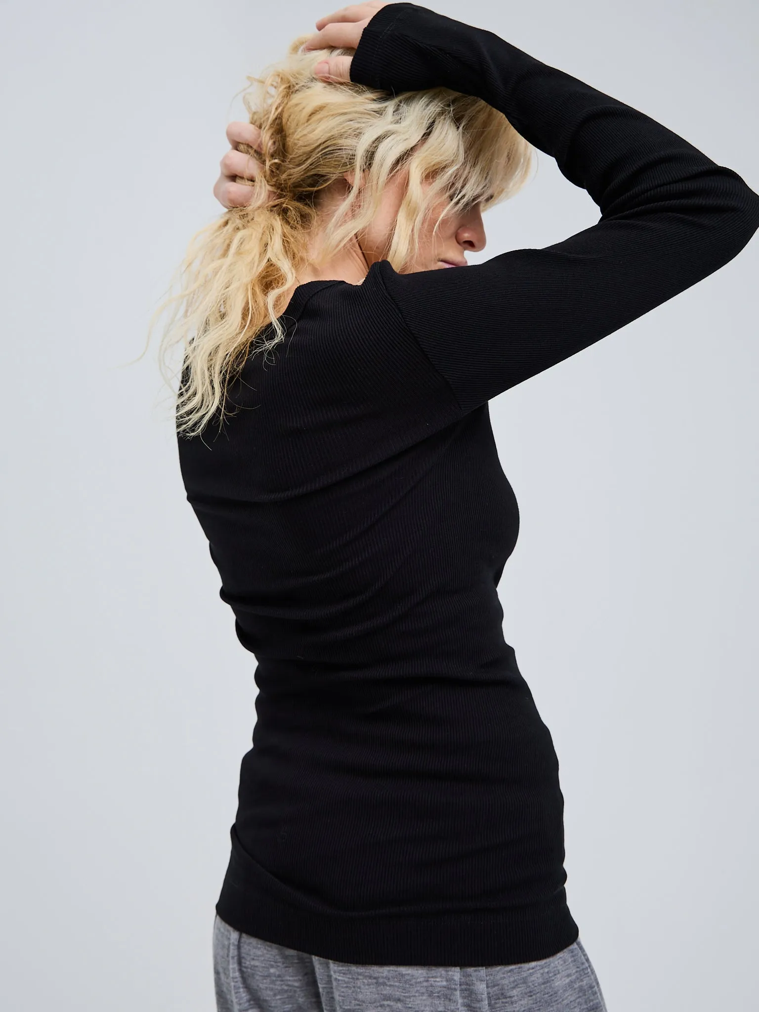 Retro V-neck | Organic cotton - Black