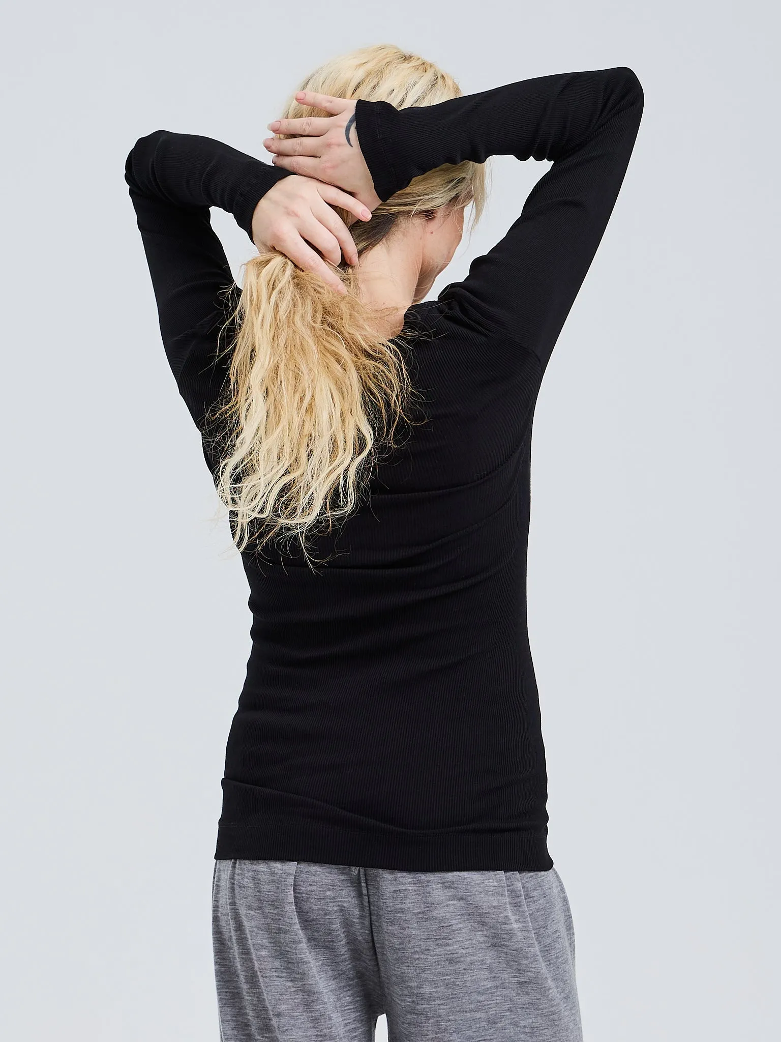 Retro V-neck | Organic cotton - Black