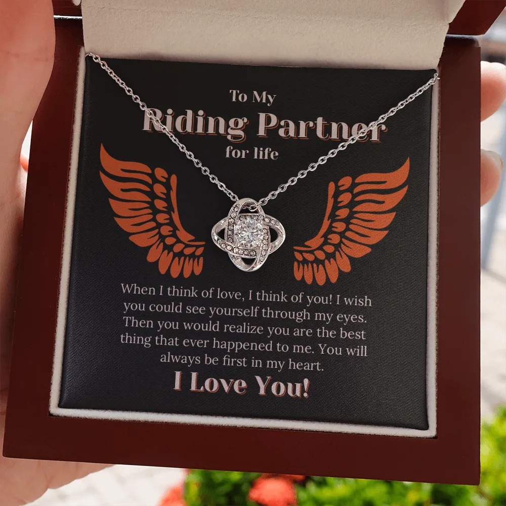 Riding Partner First In My Heart Valentine's Necklace