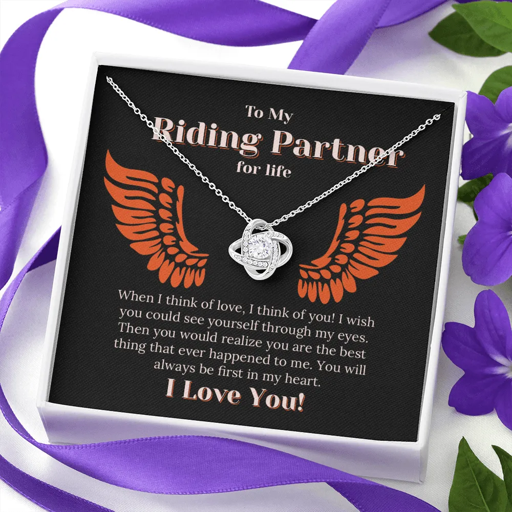 Riding Partner First In My Heart Valentine's Necklace