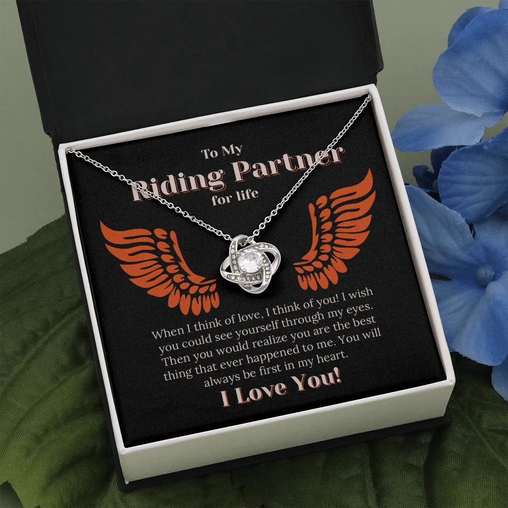 Riding Partner First In My Heart Valentine's Necklace