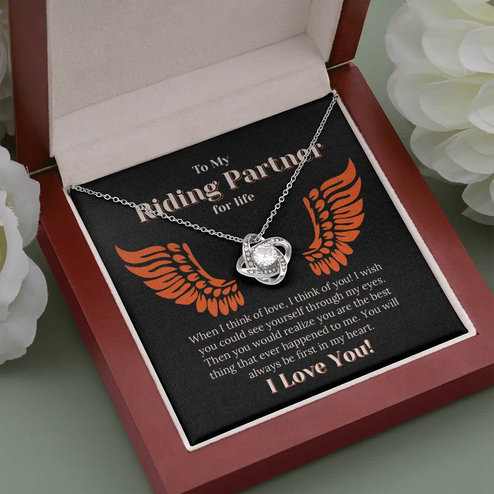 Riding Partner First In My Heart Valentine's Necklace