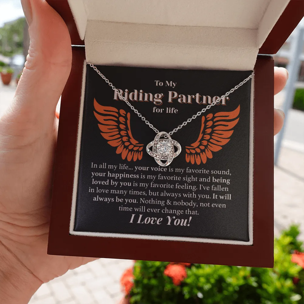 Riding Partner for Life Forever Love Necklace