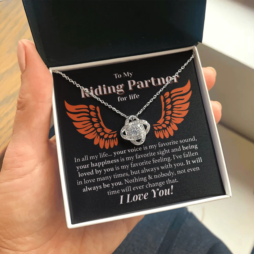 Riding Partner for Life Forever Love Necklace