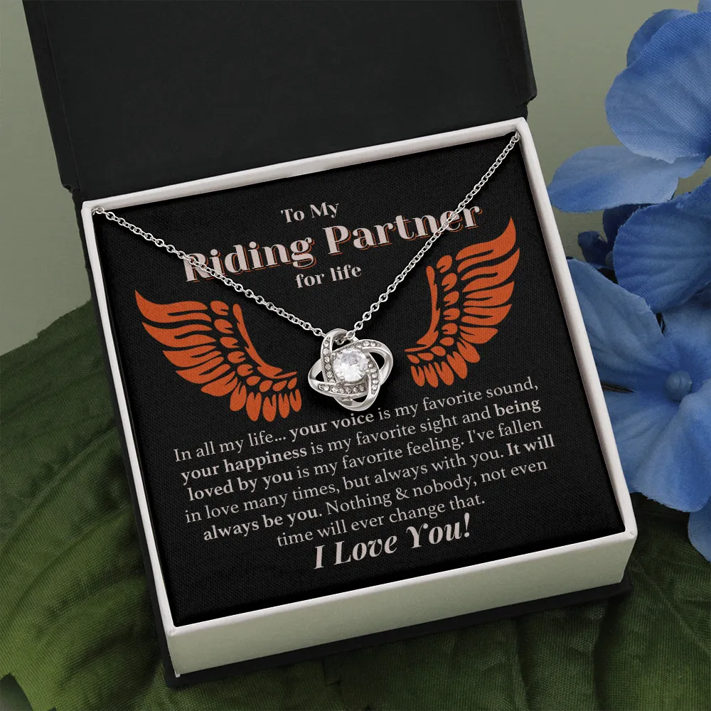 Riding Partner for Life Forever Love Necklace