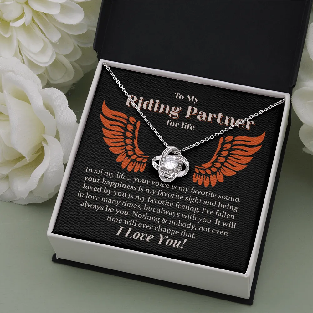 Riding Partner for Life Forever Love Necklace
