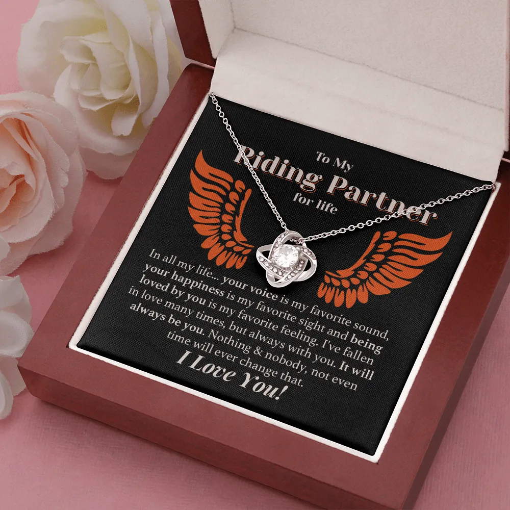 Riding Partner for Life Forever Love Necklace