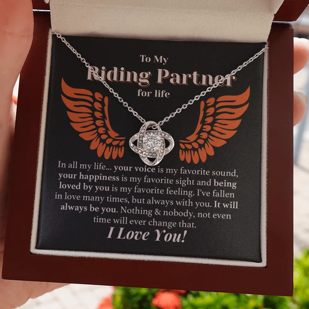 Riding Partner for Life Forever Love Necklace