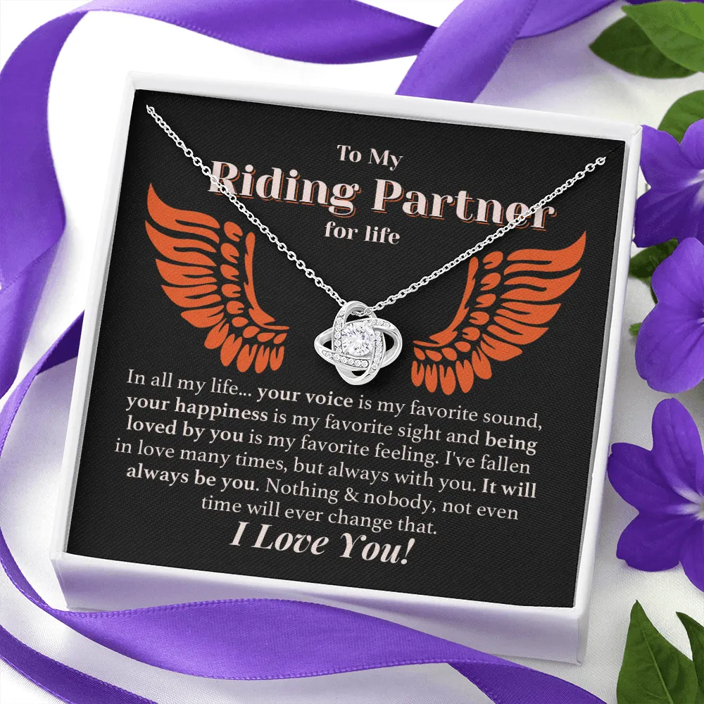 Riding Partner for Life Forever Love Necklace