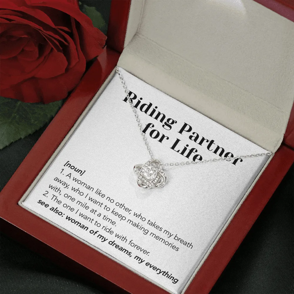Riding Partner For Life Meaning Love Knot Necklace