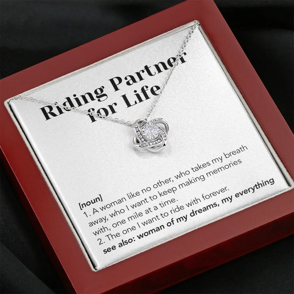 Riding Partner For Life Meaning Love Knot Necklace