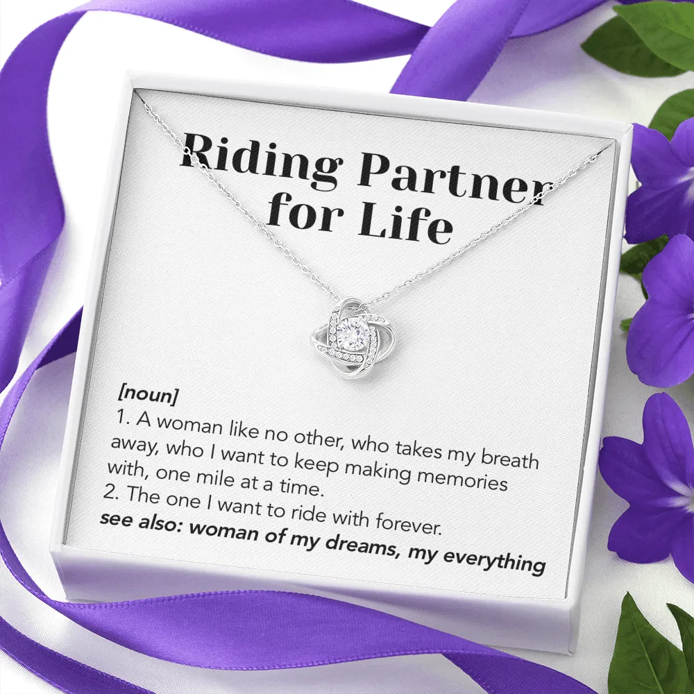 Riding Partner For Life Meaning Love Knot Necklace
