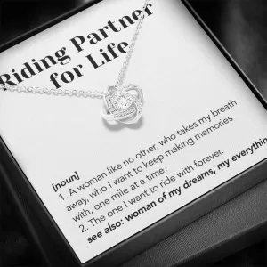 Riding Partner For Life Meaning Love Knot Necklace