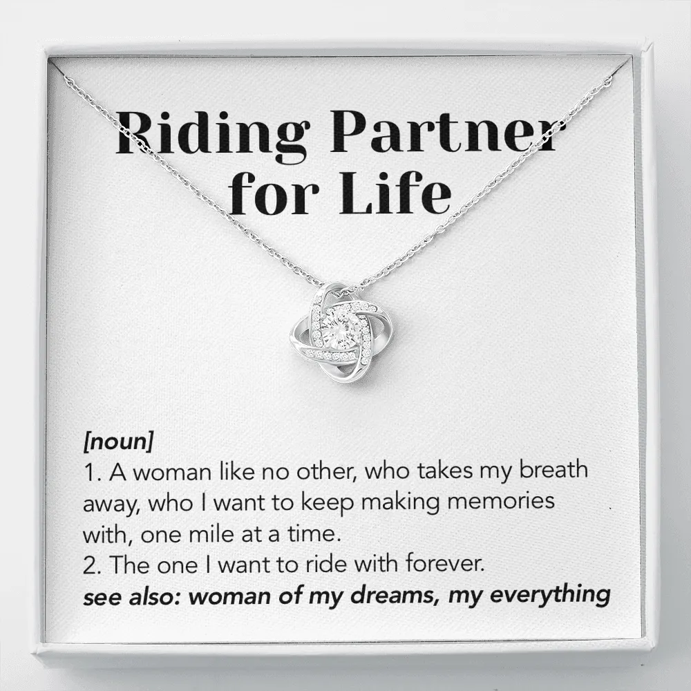 Riding Partner For Life Meaning Love Knot Necklace