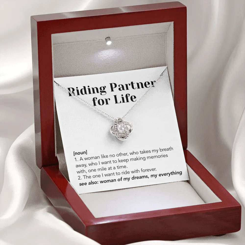 Riding Partner For Life Meaning Love Knot Necklace