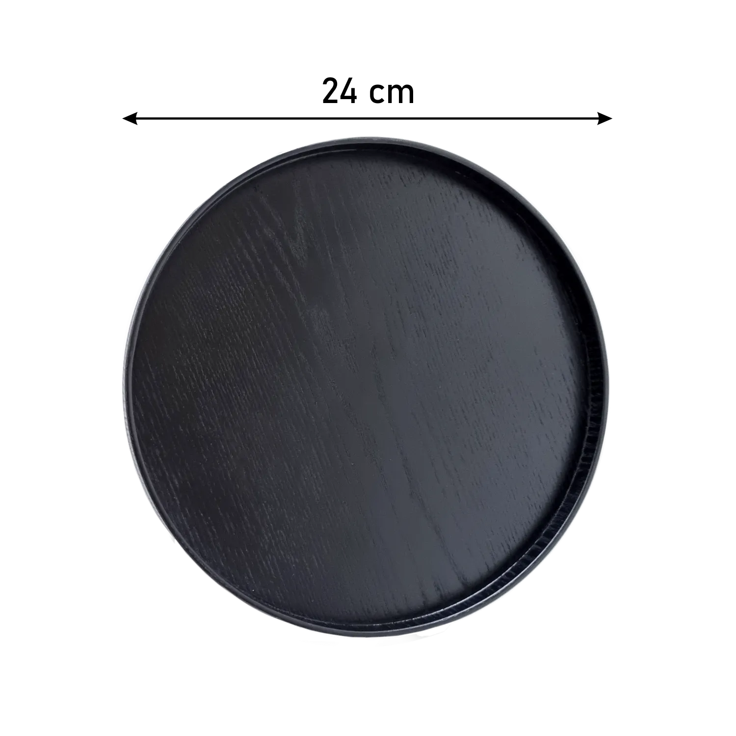 Round Hard Wood Tea Tray - Medium