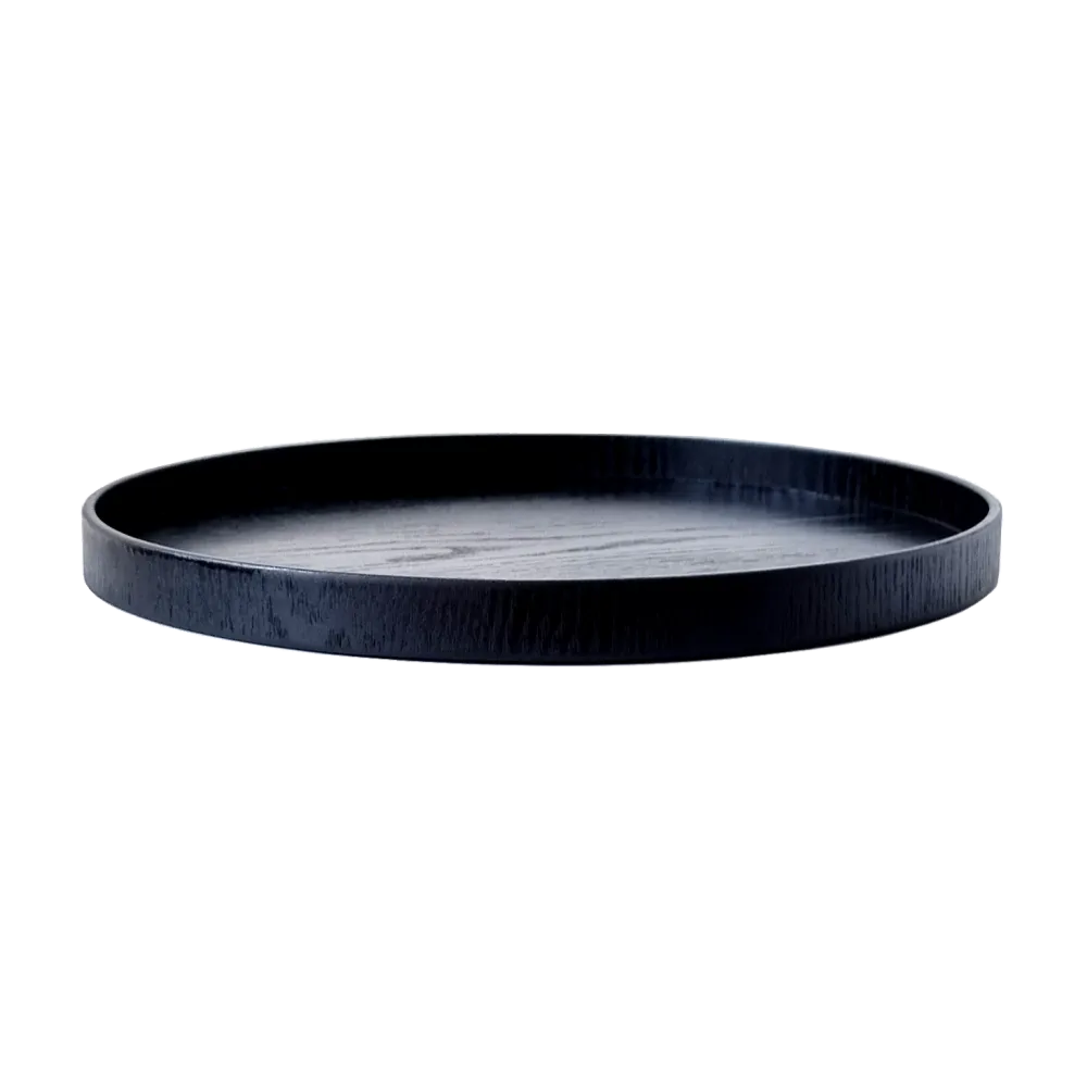 Round Hard Wood Tea Tray - Medium
