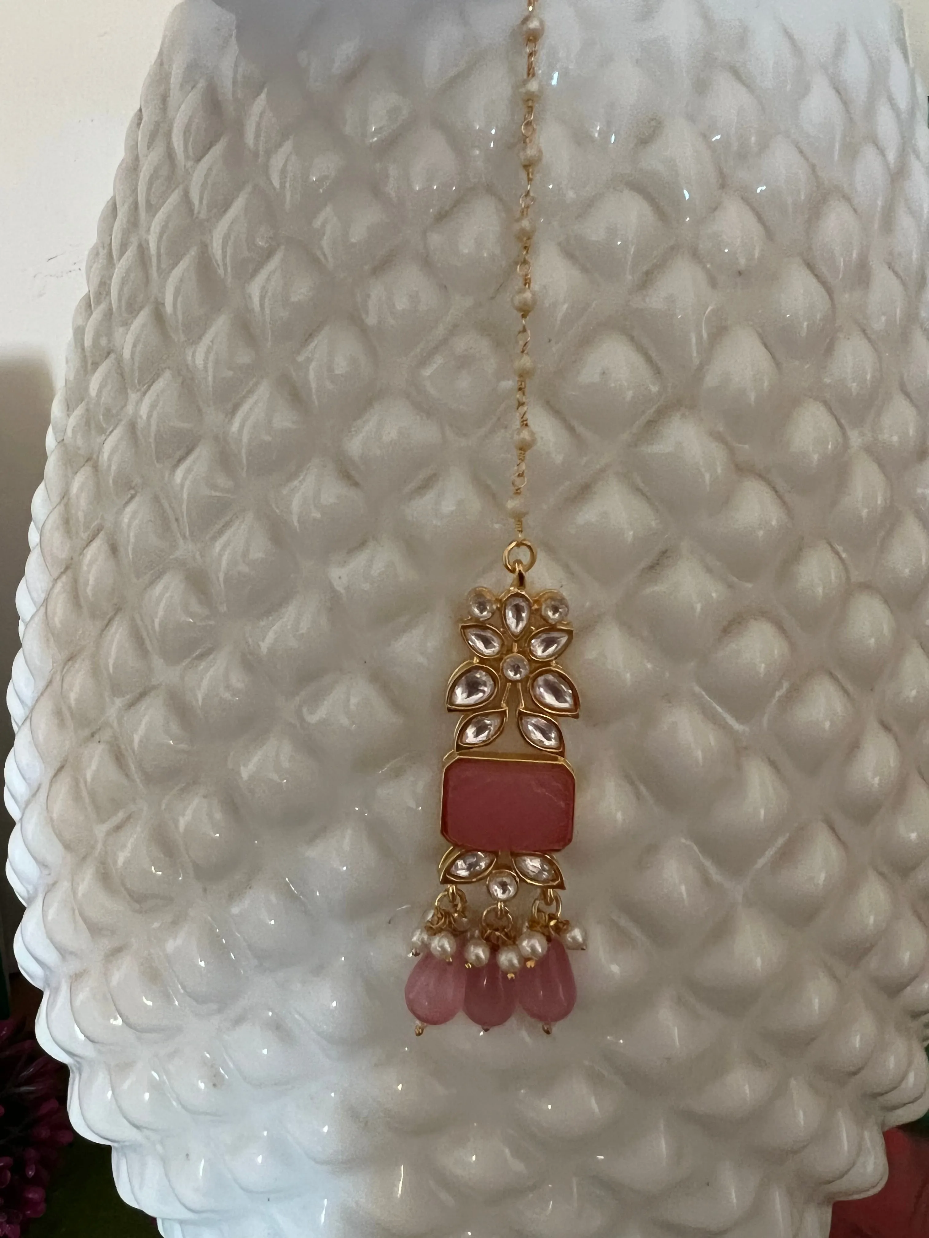 Royal Bridal Choker Necklace with Earrings and Maangtikka